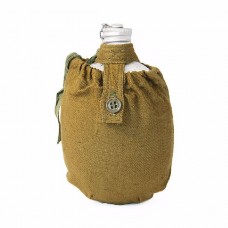 Фляжка армейская некрашенная с чехлом