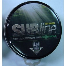 Леска Korda Subline ultra tough sinking mono green 1000м 0,33мм