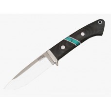 Нож Bark River Drop Point Hunter Black Canvas Jade Malachite