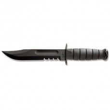Нож Ka-Bar 1212 Black USMC сталь 1095 серрейтор рукоять кратон