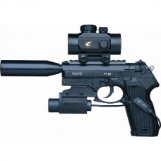 Пистолет Gamo PT-80 Tactical фонарь прицел глушитель