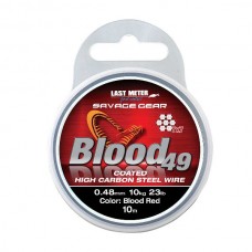 Поводковый материал Savage Gear Blood 49 0.60мм 16кг 35lb coated red 10м