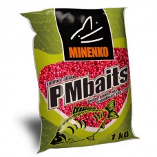 Прикормка MINENKO PMbaits ready to use red strawberry wheat 1кг
