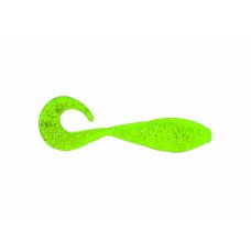 Приманка Bass Assasin твистер 2-Curly shad chartreuse silver glitter 1