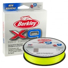 Шнур Berkley X9 fluro green 150м 0,25мм