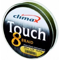 Шнур Climax Touch 8 Braid 135м 0,30мм 29,5кг темно-зеленый