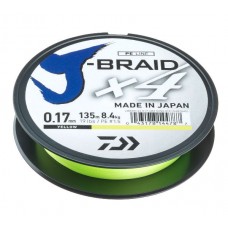 Шнур Daiwa J-Braid X4 0,17мм 135м Yellow