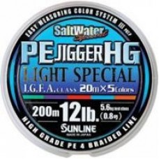 Шнур Sunline PE Jigger HG light 200м 1,0 16lbs