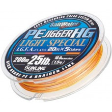 Шнур Sunline PE Jigger HG light 200м 1,5 25lbs