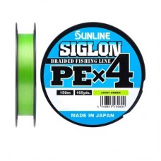 Шнур Sunline Siglon PEх4 light green 150м 0,5 8lb