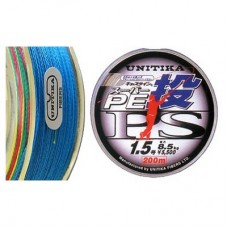Шнур Unitika Castline PE PS 200м 0,21мм 8,5кг