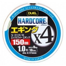 Шнур Yo-Zuri PE Hardcore X4 Eging 0.6/0.132мм 5.4кг 150м