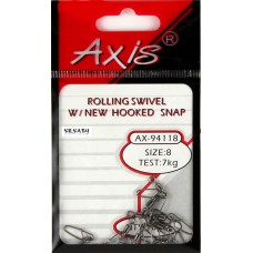 Вертлюг Axis Crosslock-2 с застежкой 7кг №8 10шт