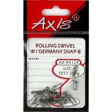 Вертлюг Axis Eurolock с застежкой 7кг №10 10шт