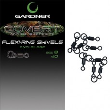 Вертлюг с быстросъёмом Gardner Covert flexi-ring swivels anti glare №8