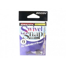 Застежка с вертлюгом Decoy SN-9 swivel snap №0 6шт